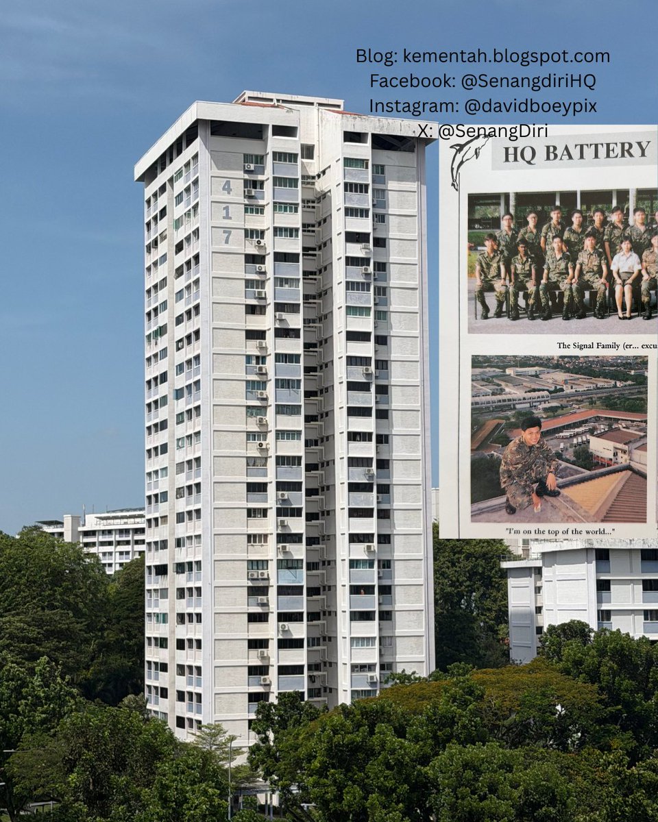 Hav always been intrigued by HDB flats in Singapore whose designs differ from d norm, like Block 417 Bedok North. U can see d S'pore Strait from here. Am unsure if this block (n others like it) r still used as a high vantage point for observation duties - possibly not anymore?