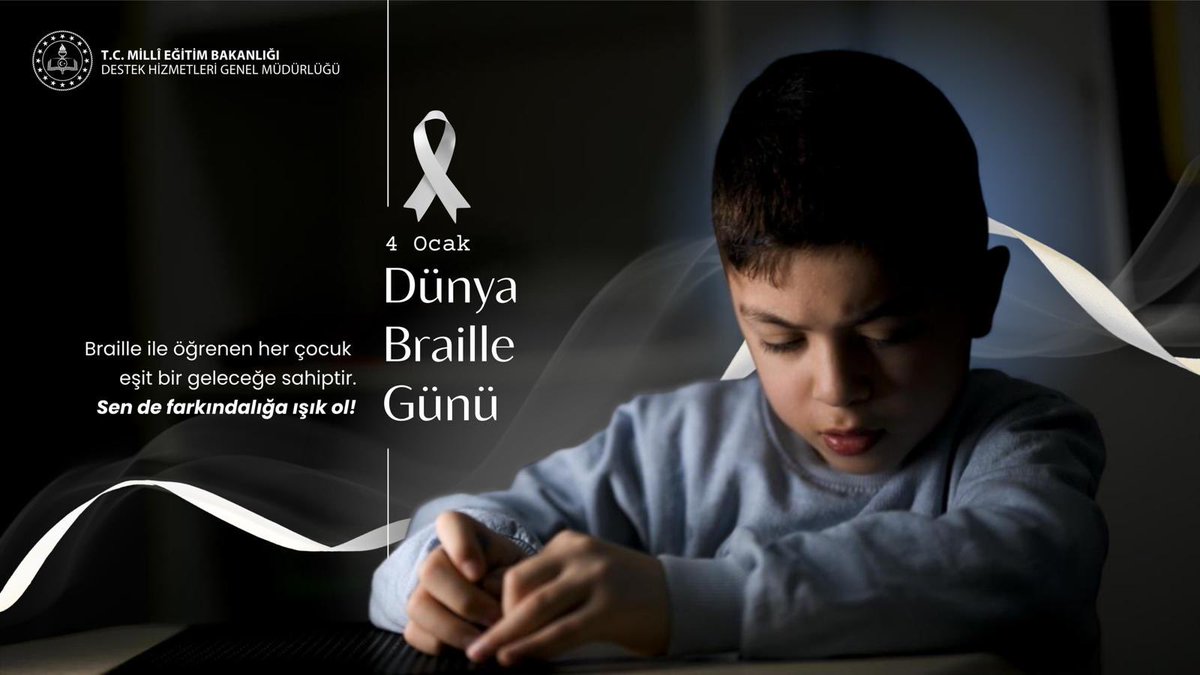 4 Ocak Dünya Braille Günü; görme engelli bireyler için  eğitimde eşitliğe, erişilebilirliğe ve birlikte güçlenmeye dair güçlü bir çağrıdır.

Braille Alfabesi’nin sunduğu imkânları, Ders Aletleri Yapım Merkezimiz <a href="/MebDaym/">Ders Aletleri Yapım Merkezi</a> bünyesinde hazırlanan nitelikli materyallerle hayata