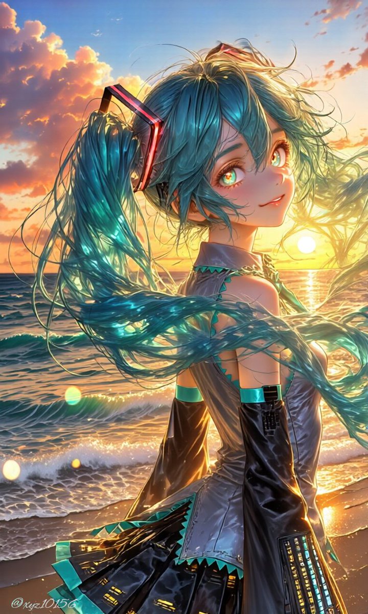 🐣35 A gentle moment みなさんこんばんは😊 夕暮れ 風 海 眺めてる