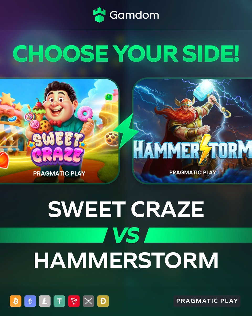 🎰 Battle of the Slots: Pragmatic Play! 🎰

🍭 Sweet Craze vs ⚡Hammerstorm 

Drop your user ID below with your reply &amp; 🔁 for a shot at FREE spins! 🎁

*KYC Lvl 2 verified Gamdom users only