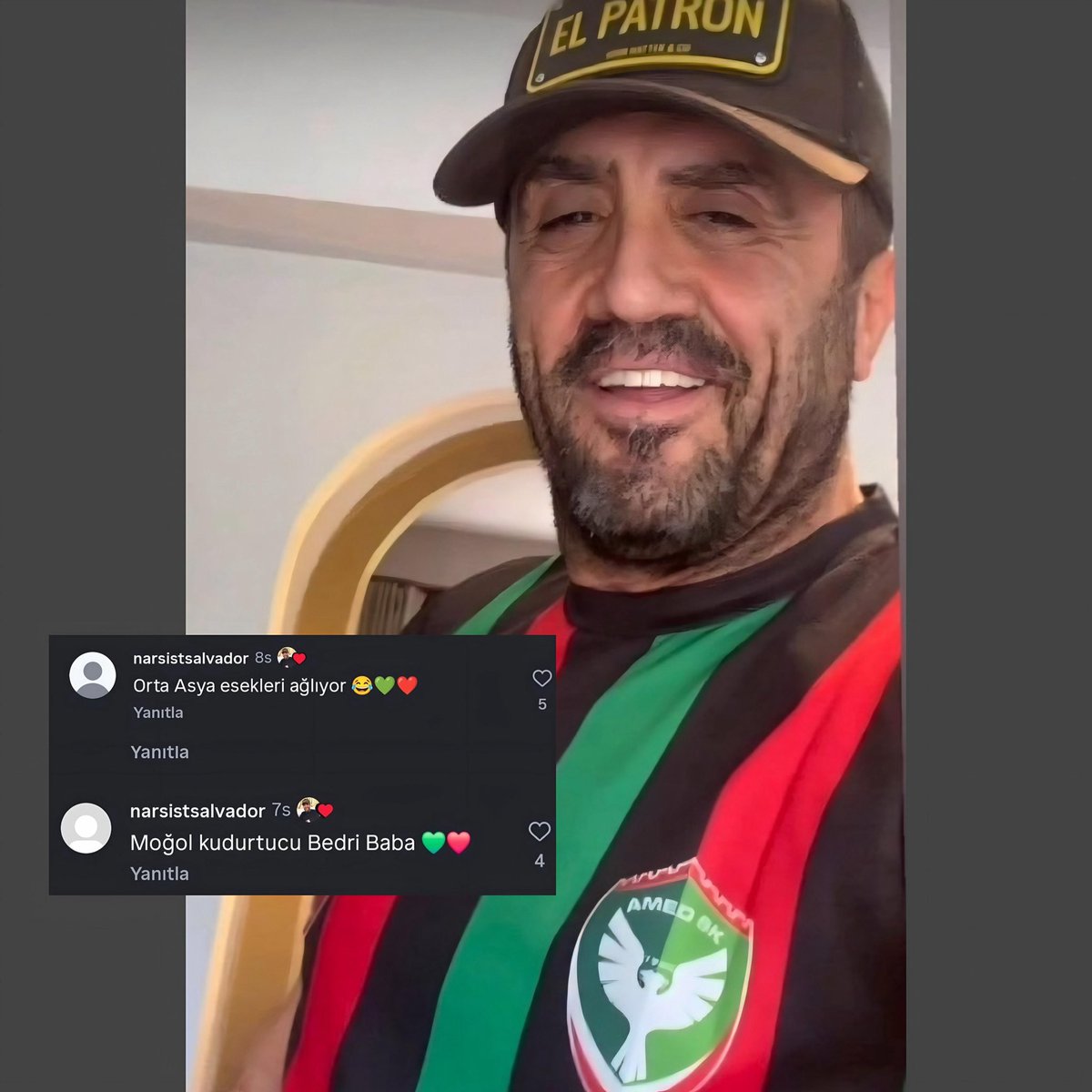 Müşteriyle alay edip Türk milletini aşağılayan yorumu beğenen Bedri Usta’ya destek yayınlayanlar:

• Esto Lahmacun
• Kanatçı Ayaz
• Satır Dürüm (Bodrum Bitez)
• Kebapçım Hatay Sofrası (Trabzon - Yomra)

💥 Türk milleti, ilgili mekanları boykota başladı.