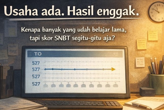 meltodicc's tweet image. {DAY 04}
🗣️: Kak aku kan udah sering belajar, tapi...kenapa skor TO-ku stuck yaa⁉️

Kenapa yaa banyak yang udah belajar lama, tapi skor TO SNBT-nya segitu-gitu aja?
👉Nah, dulu aku juga pernah kayak gitu dan ini dia yg aku lakukan sehingga skorku naik📈

(A THREAD)
by:@meltodicc