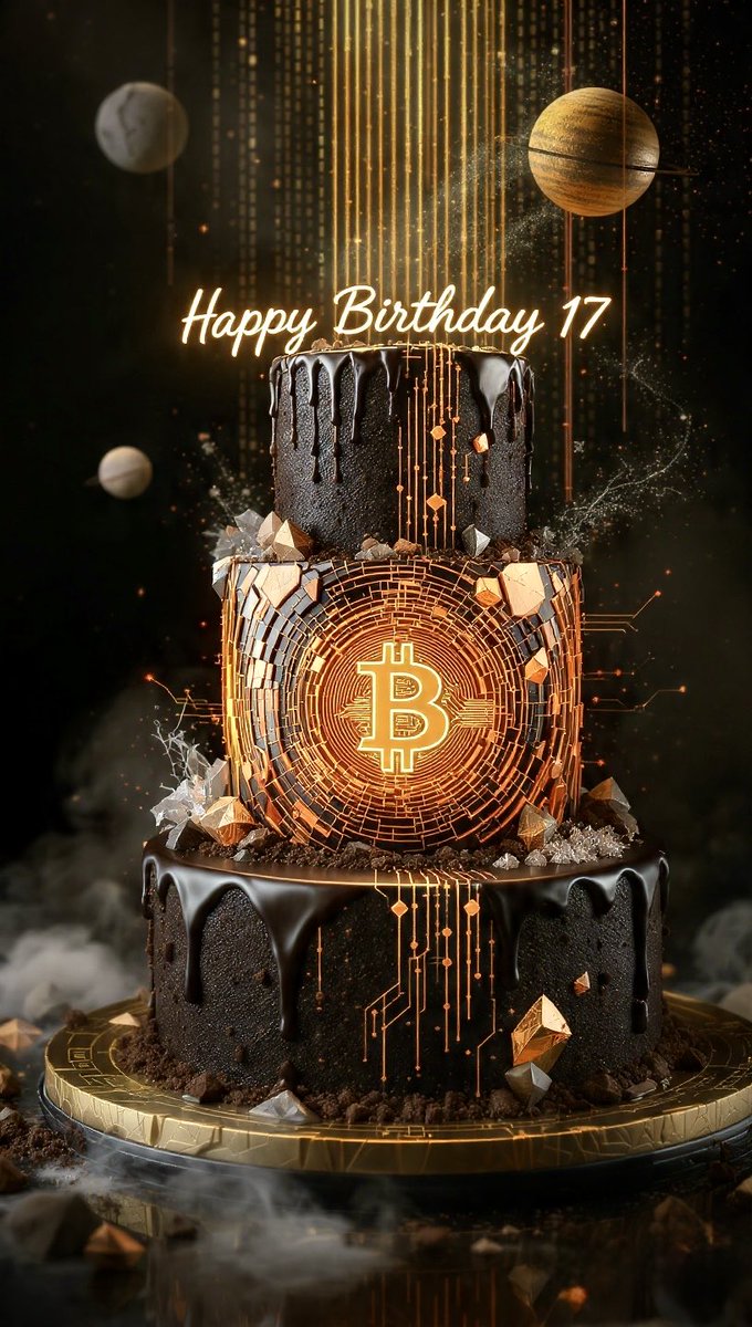 Fatcat2022's tweet photo. Happy 17th Birthday Birthday Bitcoin ~!! Satoshi Nakamoto mined the first block (Genesis Block).
#Bitcoin #CryptCommunity https://t.co/utvEZCtUuW