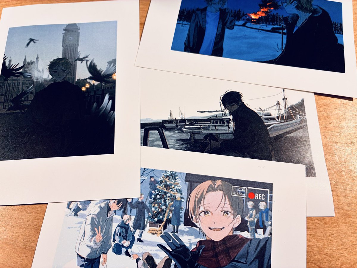 引用失礼します！ 初ネップリをしました。どのイラストもとても綺麗で、とくにカラスが飛んでいるイギリスの絵が、儚い雰囲気でめっちゃ好きです😊, image size:1200x900