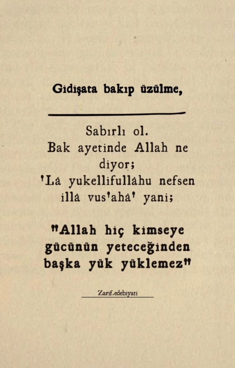 Gidişata bakıp üzülme..