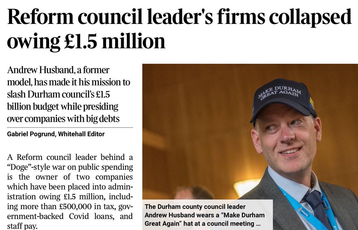 paullewismoney's tweet image. Company failures with unpaid tax and Covid loans dog Durham Doge designer bit.ly/4jpI1QY