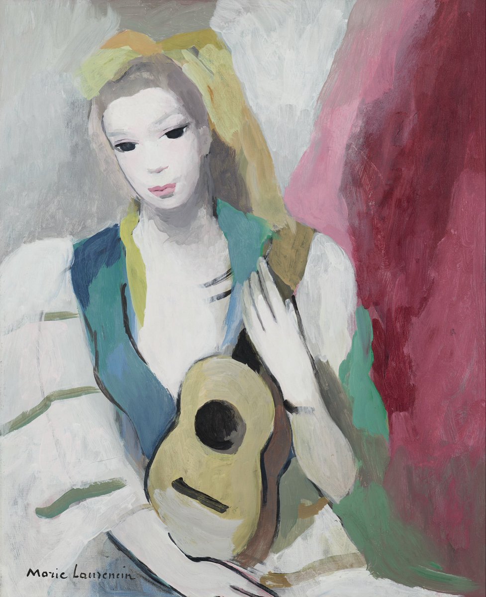 Marie Laurencin (French, 1883-1956) - Young girl with a guitar