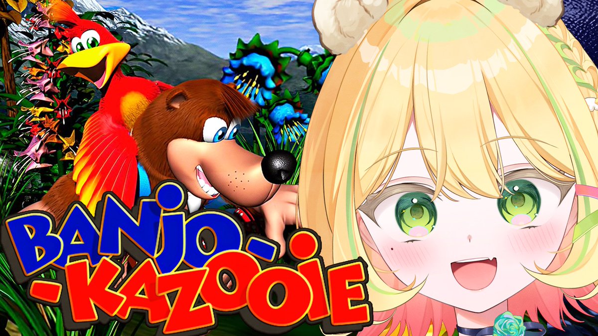 fuzukimiki's tweet image. banjo kazooie!!!!!!! all the little sounds in this game make my brain mushie mushie like peas!!! ga-hyuk
