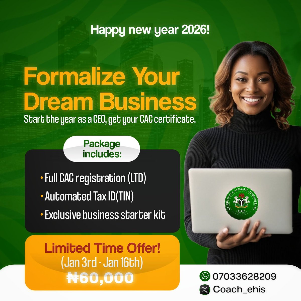 Oluwatomilobaaa's tweet photo. THE ₦10 BILLION SECRET FOR NIGERIAN WOMEN🤫

Ladies, stop asking your husband or brothers for 'urgent 2k' for your business. The Bank of Industry (BOI) has officially opened the GLOW Fund just for US.

The Gist:

Loans from ₦10M to ₦50M.

Only 7% interest per year (That's almost free money!).

5 years to pay back.

Meanwhile, you cannot apply as 'Mummy Chinedu Provisions.' You must apply as a Registered Limited Liability Company. My partner @coach_ehis is helping 50 women get 'Grant-Ready' this January. For ₦60k, you get your full LTD + TIN + Starter Kit in 10 days.

Don't let 2026 pass you by while you're still 'thinking about it.' DM 'GLOW' now and get your seat at the table!