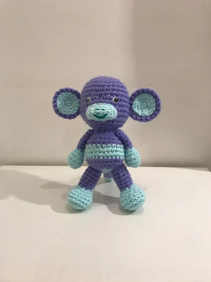anthonybrighton's tweet image. Purple Monkey, Soft Toy, 10" tall, freestanding - anthonybrighton.etsy.com/uk/listing/919…  #monkey #crochet #etsy #handmade #amigurumi #etsyretwt #ATEtsyRT #anthonybrighton