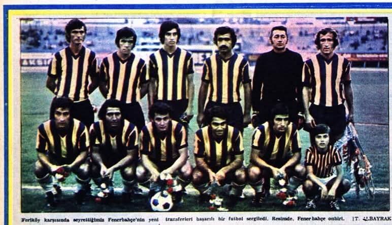 #FENERBAHÇETARİHİ
#FenerbahçeFutbolTakımı19731974 16. ŞAMPİYONLUK 
#Feriköy #OsmanArpacıoğlu #CemilTuran #EnderKonca #NiyaziGülsever #CevherÖrer 
01 Ağustos 1973 Hazırlık Maçı FENERBAHÇE 9 FERİKÖY 0