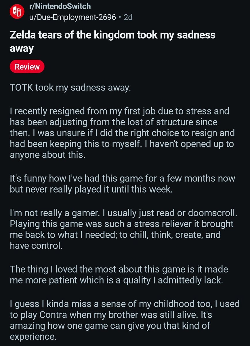 KirPinkFury's tweet image. This is why I hate the whole video games are for children sentiment. Video games are an art form that can help people deal with real-life problems. Video gaming is a healthy hobby.