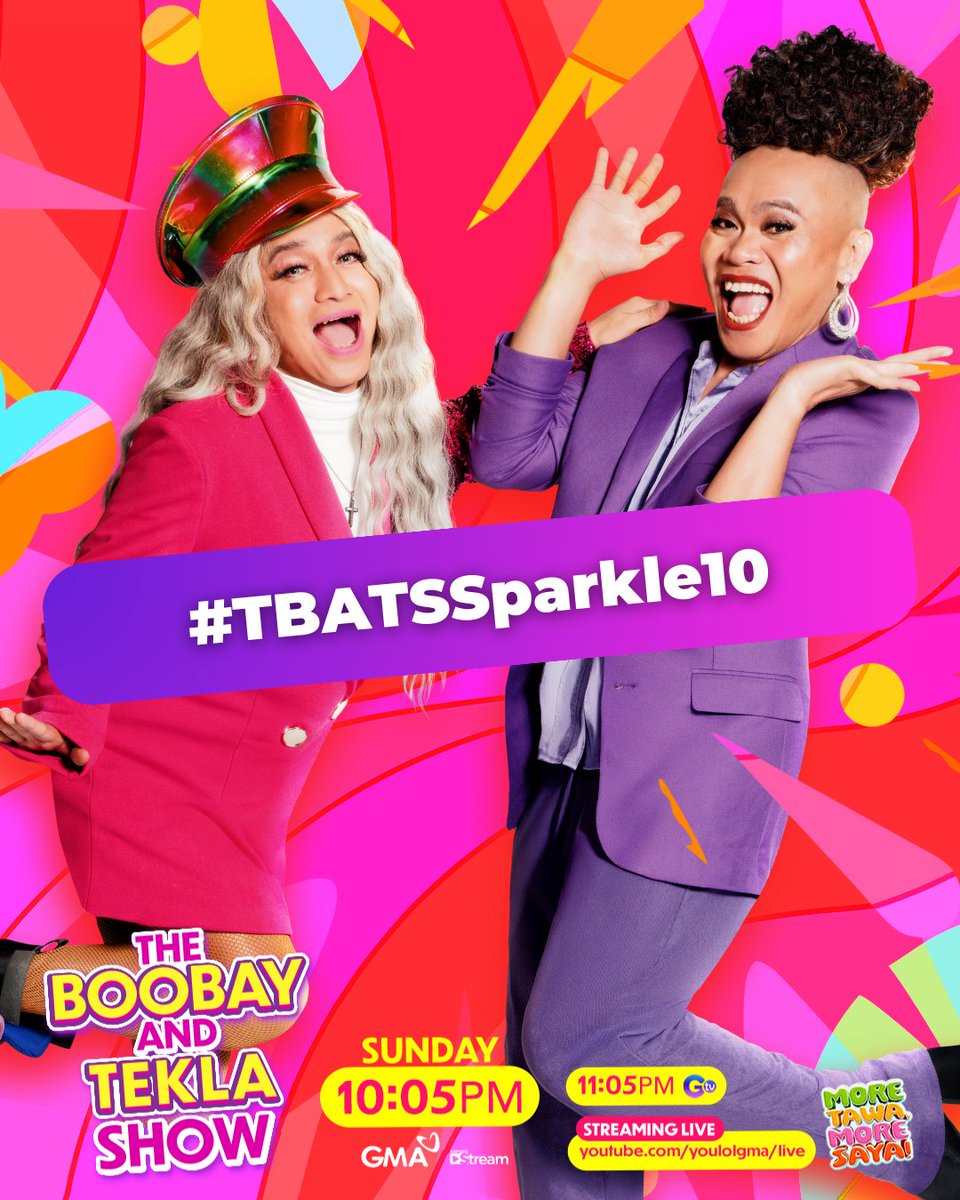 BoobayAndTekla's tweet image. Bubungad sa ating bagong taon sina ​​Shuvee Etrata, Ashley Ortega, and Lianne Valentin!

#MoreTawaMoreSaya na sa #TBATS mamayang 10:05 PM sa GMA! 💋

Official Hashtag: #TBATSSparkle10