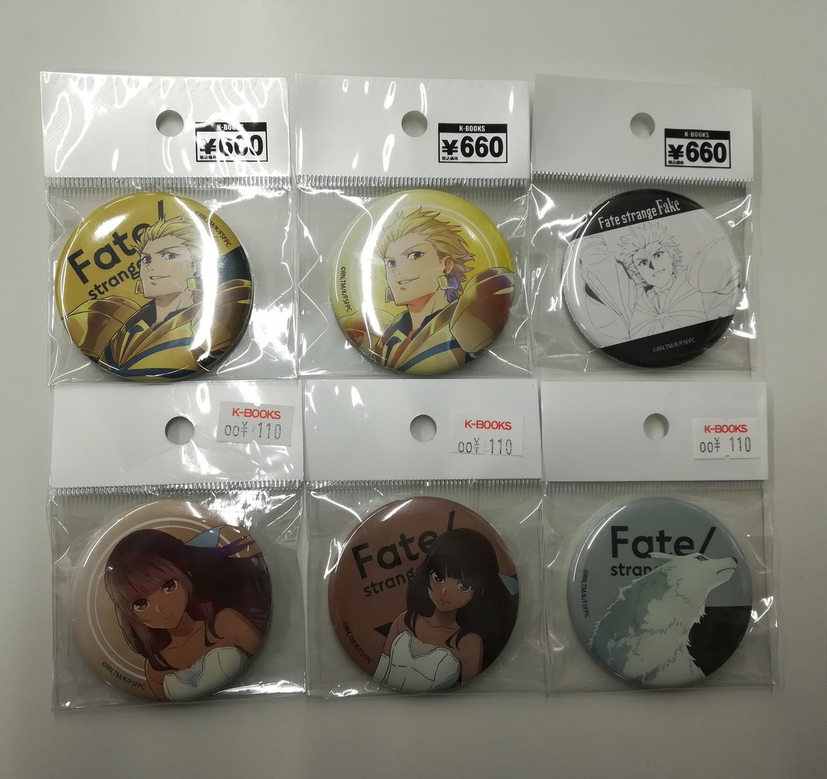 入荷情報】Fate ストレンジフェイク 缶バッジ 入荷しました！ #kbooks