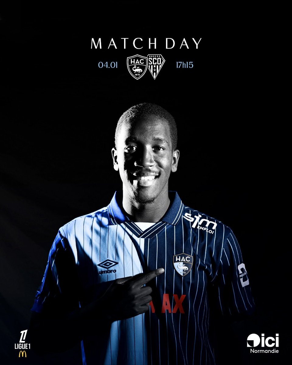 𝐉𝐎𝐔𝐑 𝐃𝐄 𝐌𝐀𝐓𝐂𝐇. 👊

🆚 Angers SCO 
🏟️ Stade Océane
📻 <a href="/ici_hnormandie/">ICI Normandie (Seine-Maritime - Eure)</a>