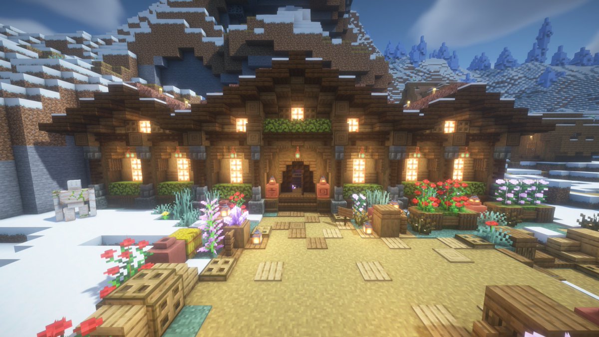 darsetsu21's tweet photo. こんな倉庫はどうでしょうか？
今回は内装も頑張りました！！
#マイクラ #マインクラフト #Minecraft #マイクラ建築 https://t.co/DpzPrLrdPi