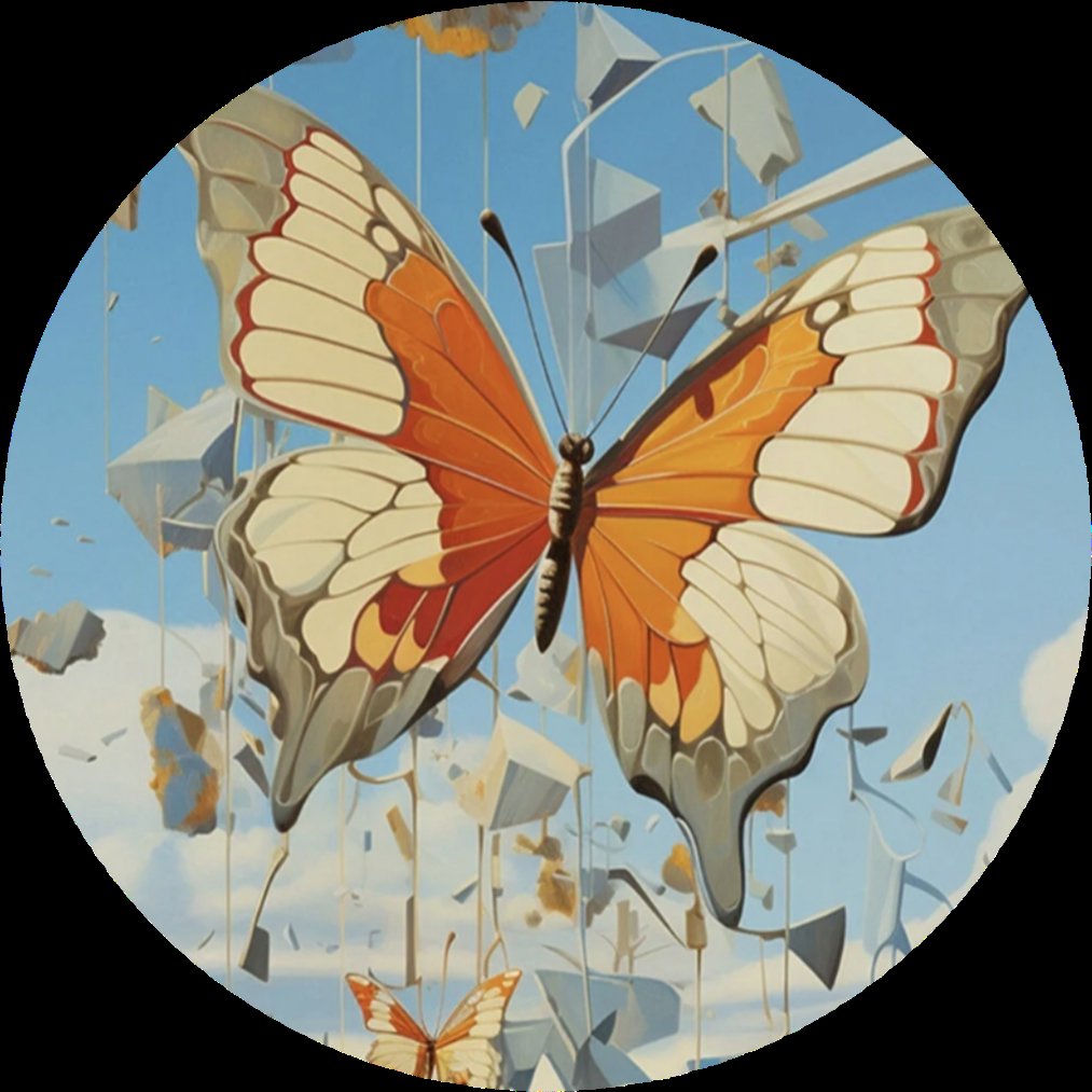 Per  <a href="/pettymagpie/">PettyMagpie🐦‍⬛</a> 

La farfalla di Dali
Come augurio per te, con affetto

#violainart