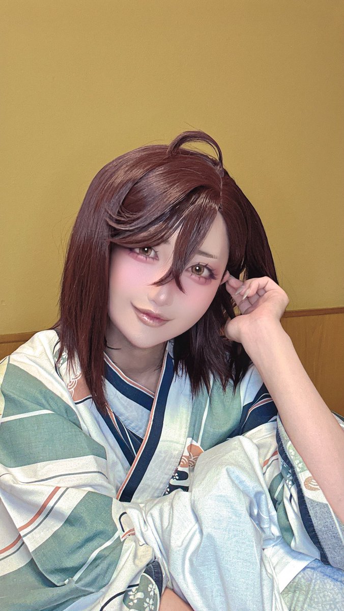 chamomile_chami's tweet image. 温泉あがりの浴衣モモちゃんはどう？

モモちゃんのコスプレ
ダンダダン 🍑 綾瀬 桃
#ダンダダン