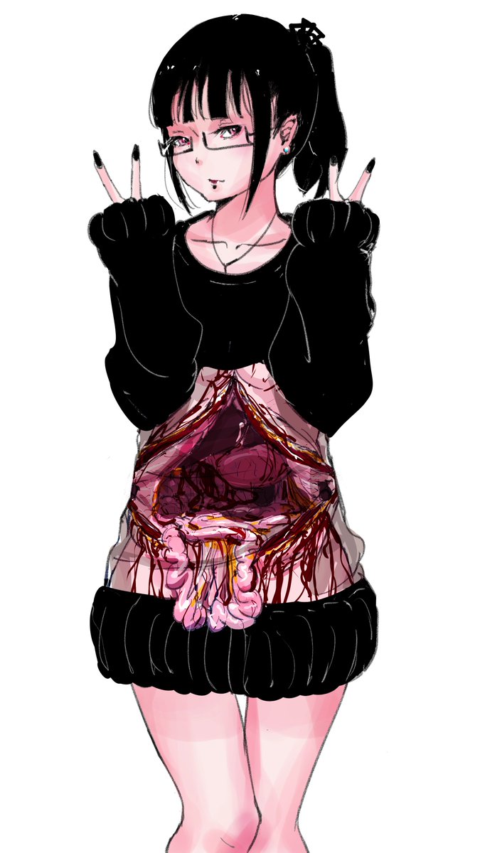 ※内臓注意
結構前に描いてボツにしてたやつではあるんですけど、こんな服あったら面白いなっていうやつ
モツ出しコーデ案 