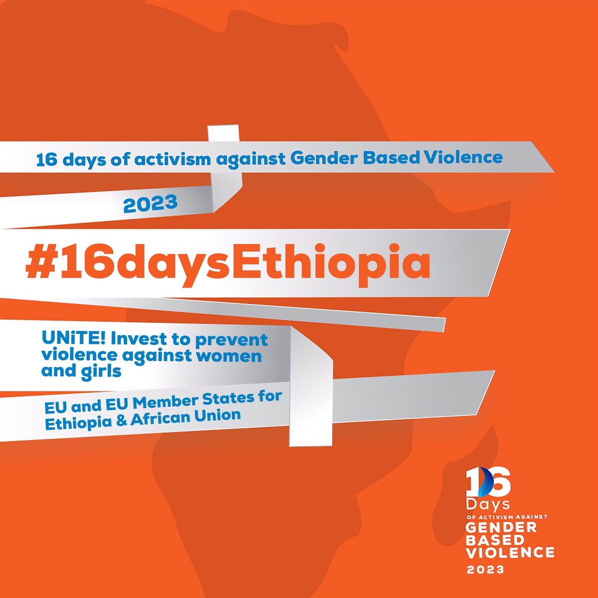#women እና #girls ላይ የሚደርሰው ጾታን መሰረት ያደረገ ጥቃት በአለም አቀፍ ደረጃ በስፋት የሚፈጸም የሰብአዊ መብት ጥሰት ነው። በ #16Days of Activism against #GBV ቅስቀሳ ላይ #GBVን #HumanRightsApproach በመጠቀም እንዋጋለን። #16daysEthiopia