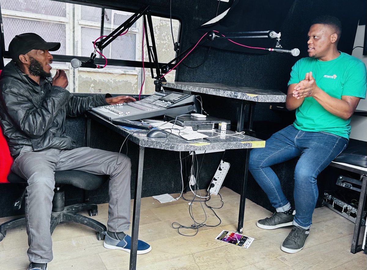 SentebaleLS's tweet photo. Our Communications lead Seisa Tšiame is stopping by the ⁦@bokamoso974⁩ mobile studio to talk about the role of ⁦@Sentebale⁩ and how our programming advances the dignity and basic human rights of children and young people in Lesotho. #HumanRightsDay #IHRD2023 https://t.co/2aNxSsFm5v
