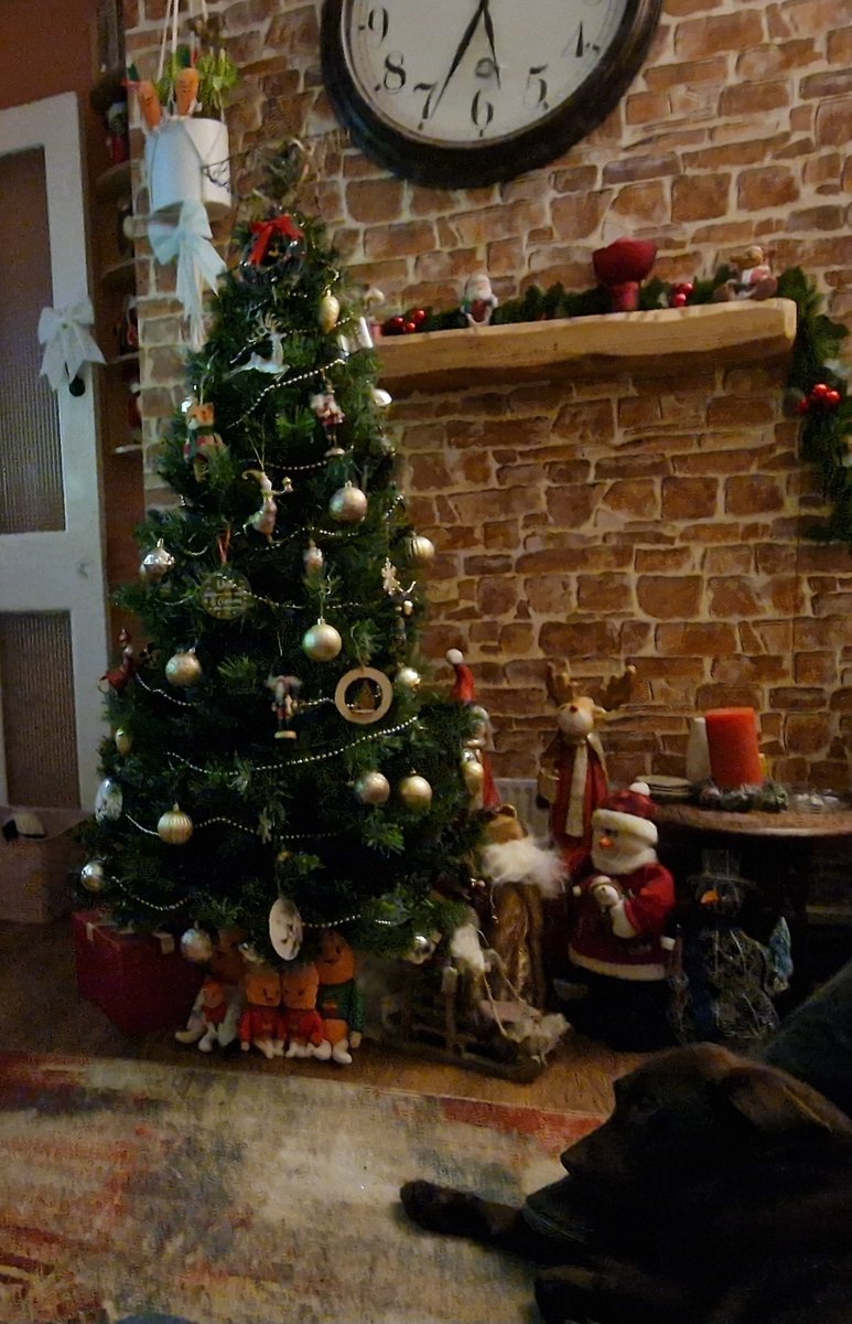 Poor #George putting the #decorations up is hard work!