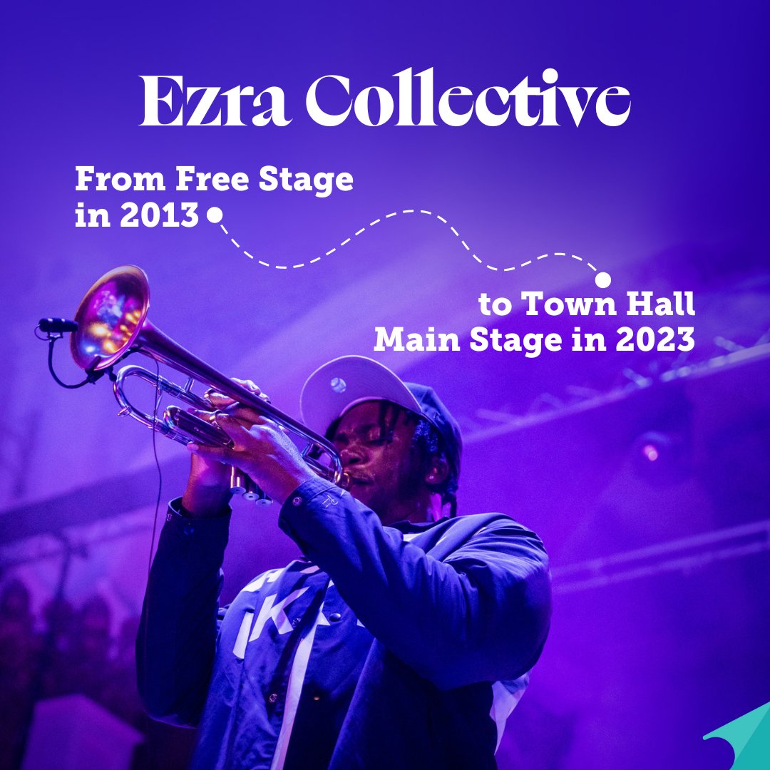 From the #CheltJazzFest free stage in 2013 to the main stage at Cheltenham Town Hall in 2023 - <a href="/EzraCollective/">Ezra Collective</a>'s journey has been extraordinary! 🌟🎷 

There's not long left to apply to our open call for artists for #CheltJazzFest's 2024 ...around town: ow.ly/eU3j50QgHJi