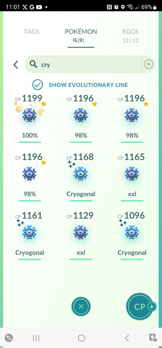Archiechasedog's tweet photo. @ItsFleeceKing 3 shinys, 3 98s and got the hundo by trading with my son 😁 https://t.co/IrpRLXPy9R