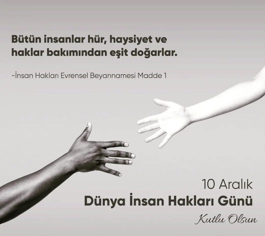 ComlekSus's tweet photo. En büyük insan hakları ihlallerinin yapıldığı bu günlerde; güçlünün değil, haklının destek gördüğü Yeni Bir Dünyada yaşamak umuduyla . #insanhaklarıgünü https://t.co/i1OIWp1cgG