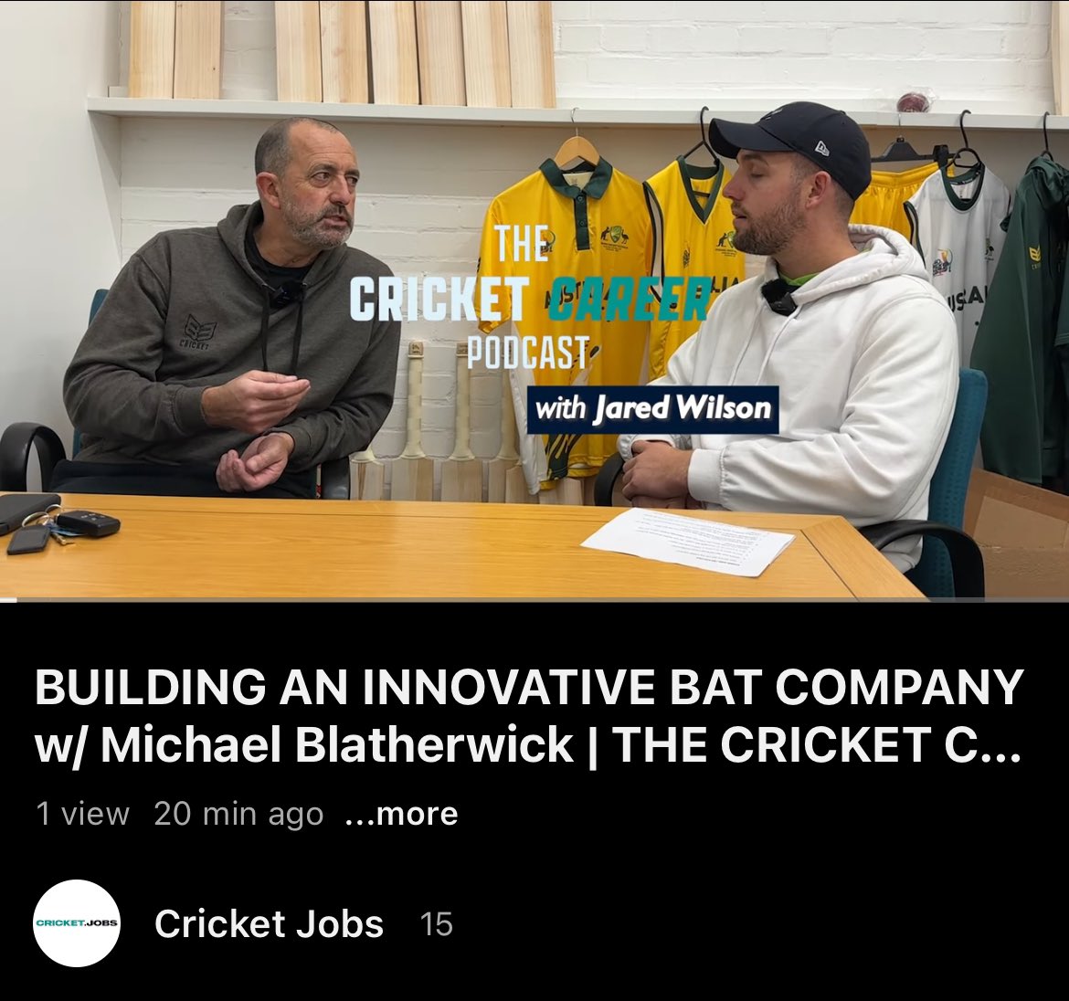 Podcast with Micheal from @B3cricket out now 👇🏻 youtu.be/xgqZct89AXo?si… @cricketjobs