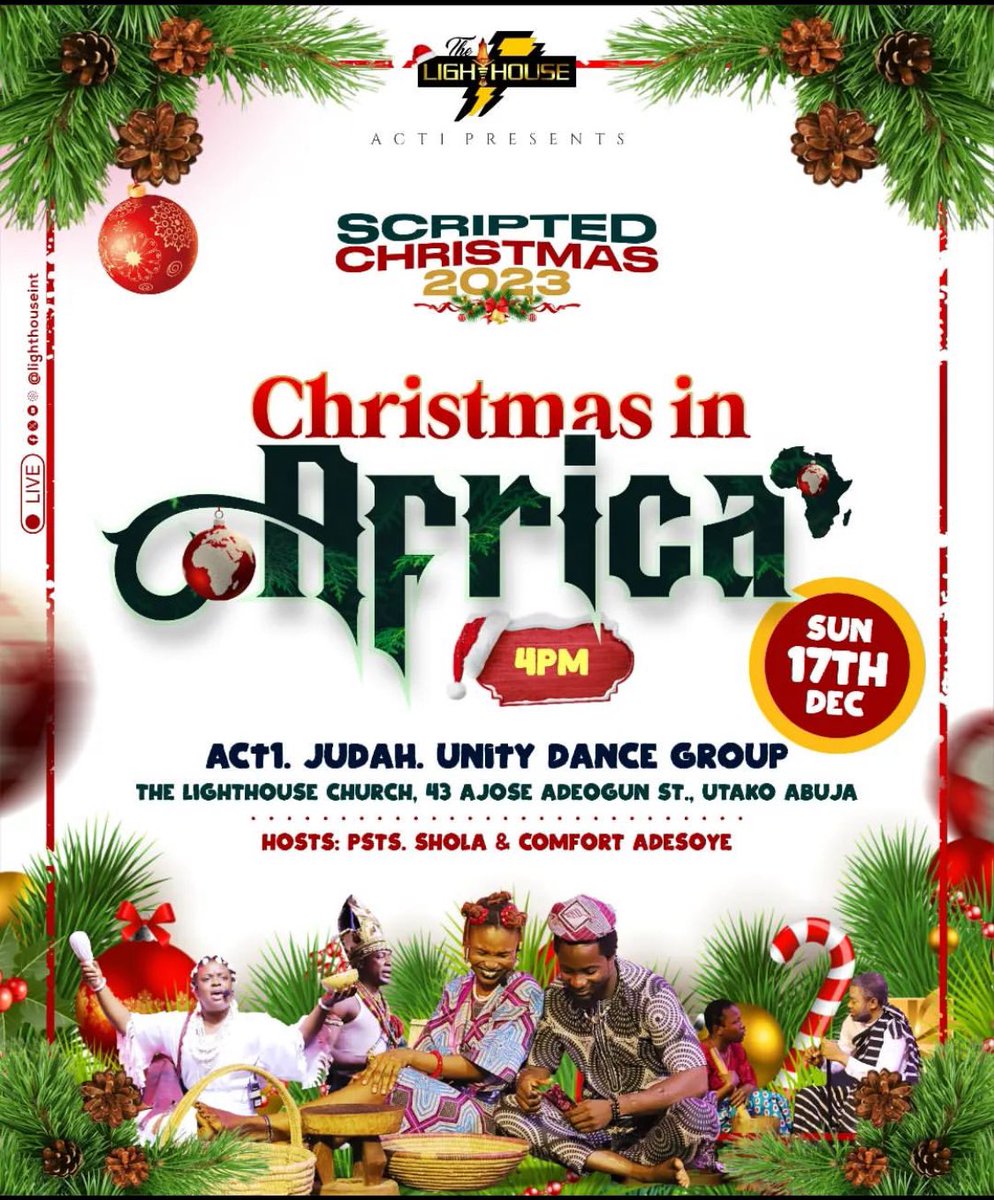 See y’all on Sunday 

#scriptedchristmas #christmasinAfrica #iamlighthouse