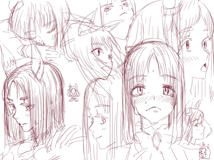 あまりにおえかきできていないので推しの顔をたくさん描く遊びをした 楽しかった
#ウマ娘 #ナリタトップロード 