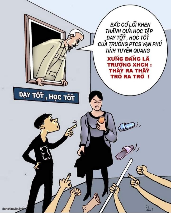 LTrungHien's tweet photo. Tính ưu việt của nền giáo dục XHCN
Tranh biếm của họa sĩ Babui
#babui #danchimviet https://t.co/W8cJoFxG7s