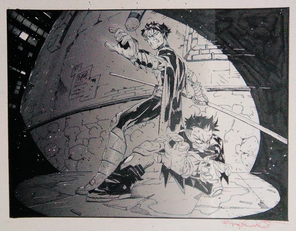 I was looking forward to this commission! Amazing #TimDrake and #DamianWayne commission by Ricardo López Ortiz / @RLopezOrtiz !! Thank you so much for the most wonderful commission!! I'm so happy about that :) #Commission
