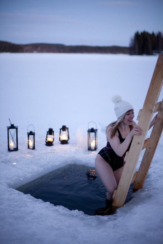 Winter Swim, Finland #WinterSwim #Finland levihutton.com