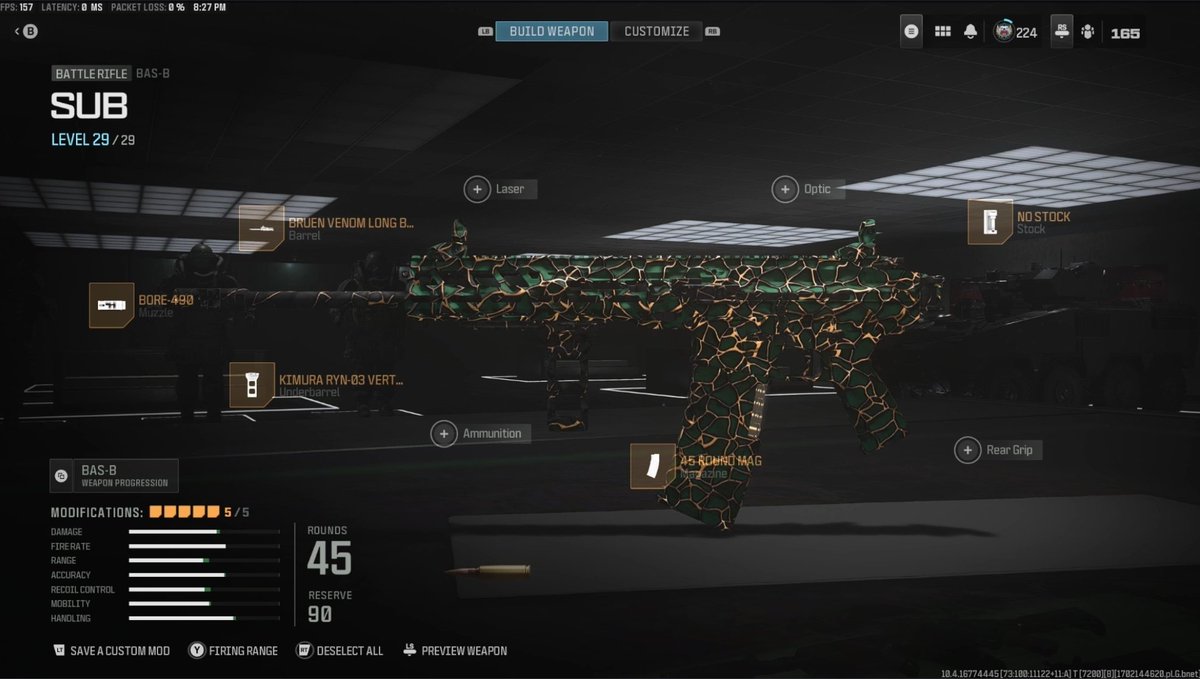 BEST LOADOUT IN WARZONE 3 TRUST ME !!! 
(change 45 rnd mag for 30 and run stalker perk)