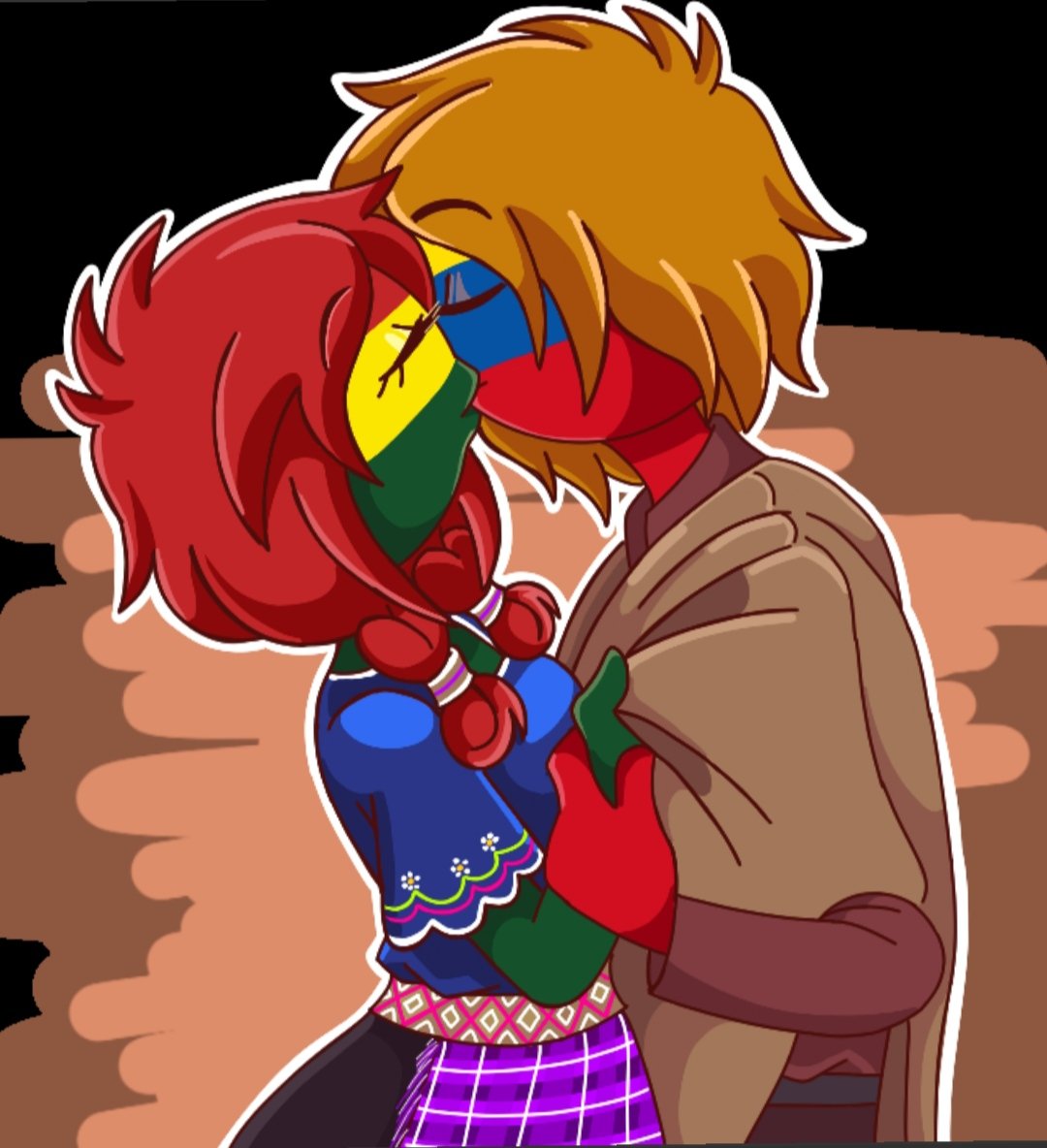 Ecuador 🇪🇨x Bolivia 🇧🇴💕
EcuBoli, BoliEcu, Bolidor, Eculivia como quieran llamarle.

#countryhumans #CountryHumansart #countryhumansshipeos #countryhumansecuador #countryhumansbolivia #counteyhumaslatinoamerica #CountryHumanslatam #boliviafem #ecuadormale #Bvanrry #bithervanrry