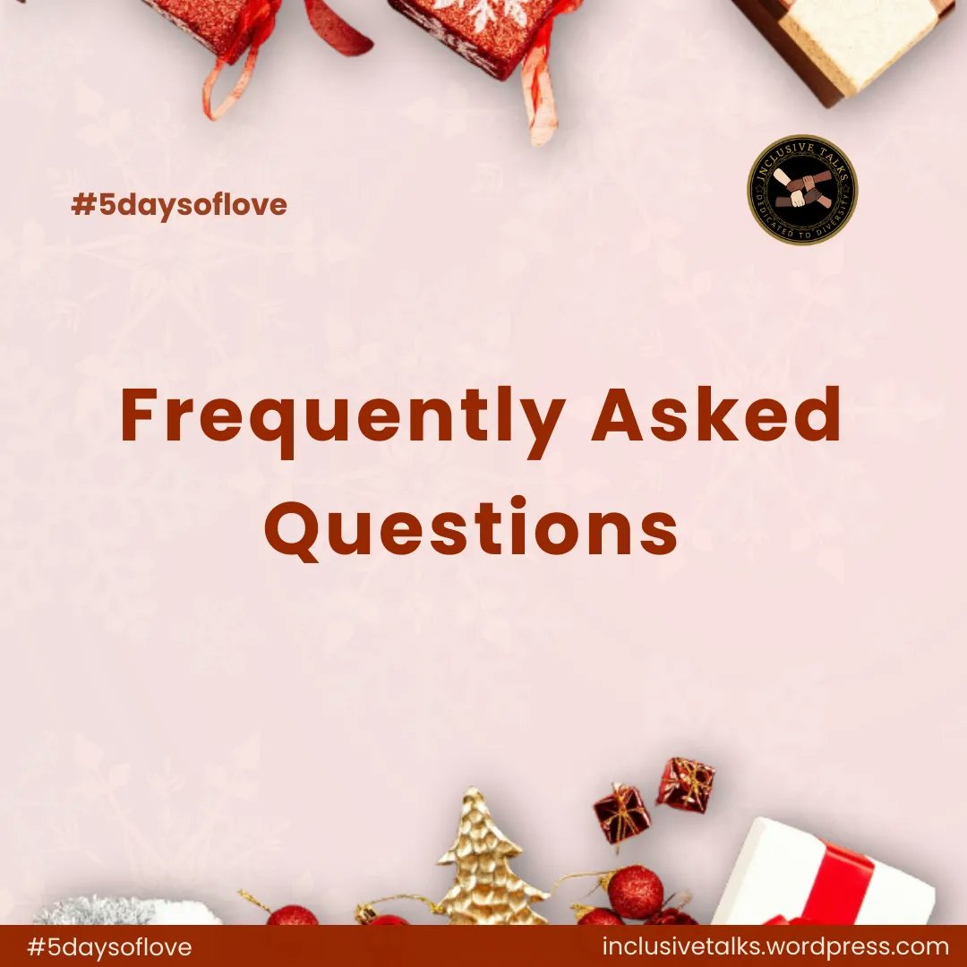 InclusiveTalks's tweet photo. #5daysoflove 2023 is here🎁💛
We're here to answer all your questions 😉 https://t.co/iLt3VUASI9