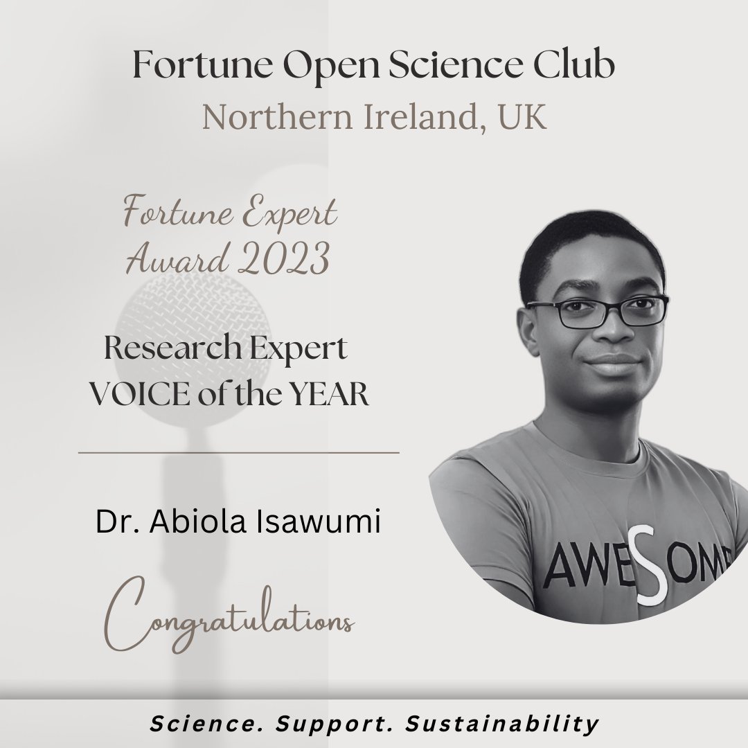 Congratulations to Dr. @IsawumiAbiola of @WACCBIP_UG @AMR_WACCBIP for winning the 'Prestigious Research Expert Voice Award 2023'! Keep setting the pace, we are proud of you! @GHABSA_UG @UnivofGh_Sgs @UnivofGh @obafemiawolowo