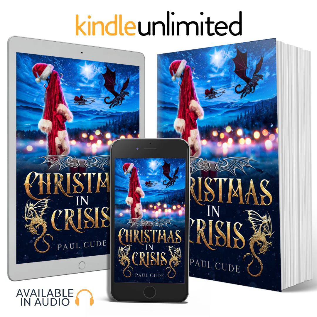 Ambushed in the run up to Christmas, Santa Claus finds HERself trapped and stripped of her power, held hostage by rogue magic users #dragons #fantasy #yafantasy #youngadult #Christmas mybook.to/XmasinCrisis #SFF #YA #bookish #bibliophile #bookworm #GreatReads #audiobooks #ebooks