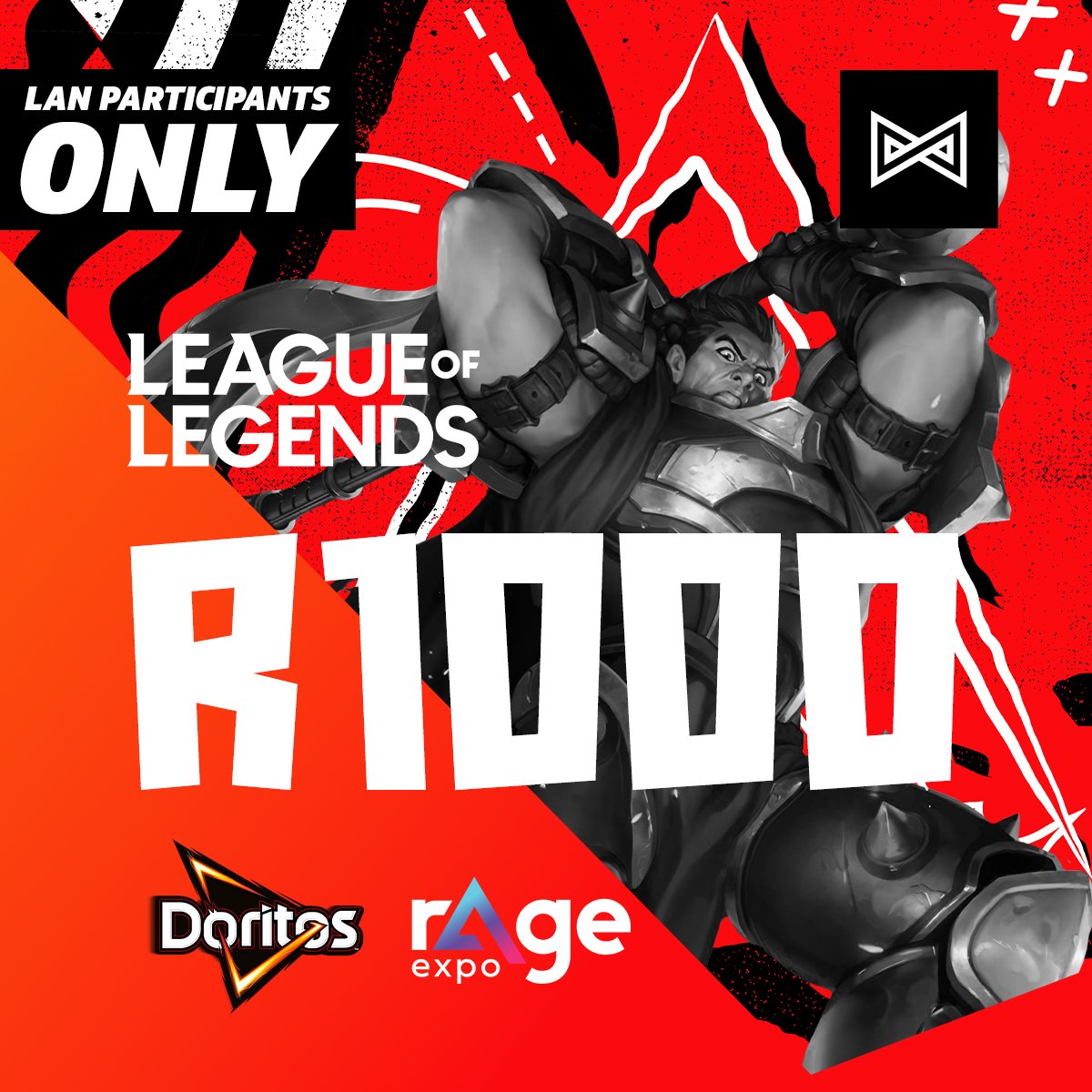 Mettlestate's tweet photo. LANNERS! Get ready for the @DoritosSA #LOLARAM casual cup happening in the Doritos LAN! 🎮
Sign up here 👉 https://t.co/dxOzGOa8m5
Available to LAN participants ONLY 🔥
#CasualCup #rAge #DoritosLAN https://t.co/XAlpaQpa75