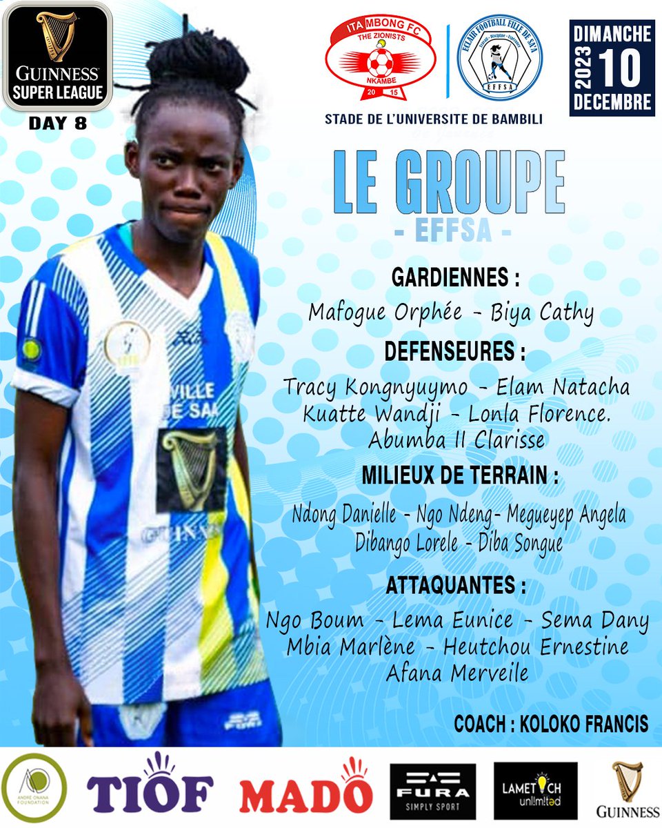 ECLAIR FOOTBALL FILLE DE SA'A OFFICIEL tweet media