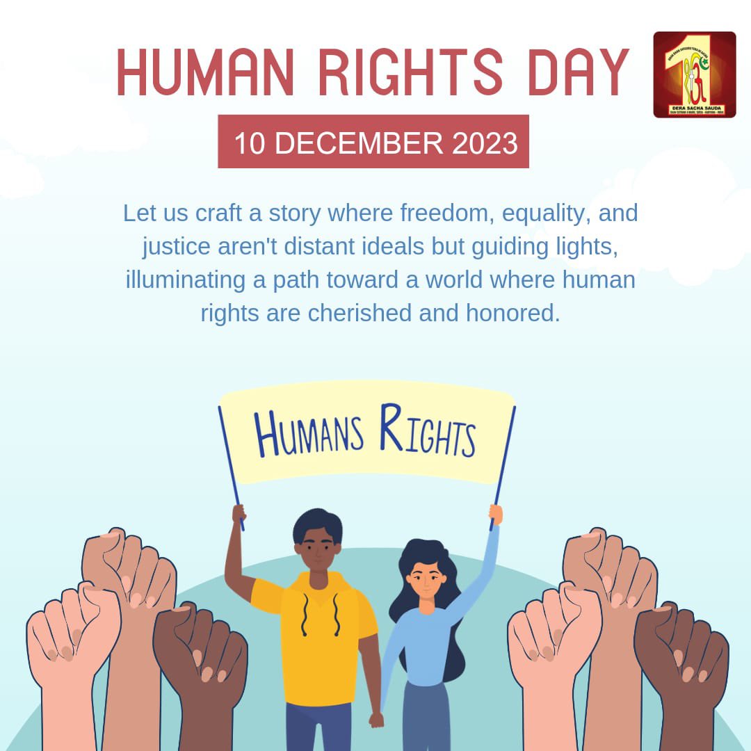 DSSNewsUpdates's tweet photo. Freedom of mind, right to exist peacefully and justice for all form the bedrock for progress of entire humanity. At homes or workplace, from rich to poor, every human being has the right to dignified & respectful existence.
Let's protect & advocate for our rights while respecting others', and build a fair future for all. 
#HumanRightsDay