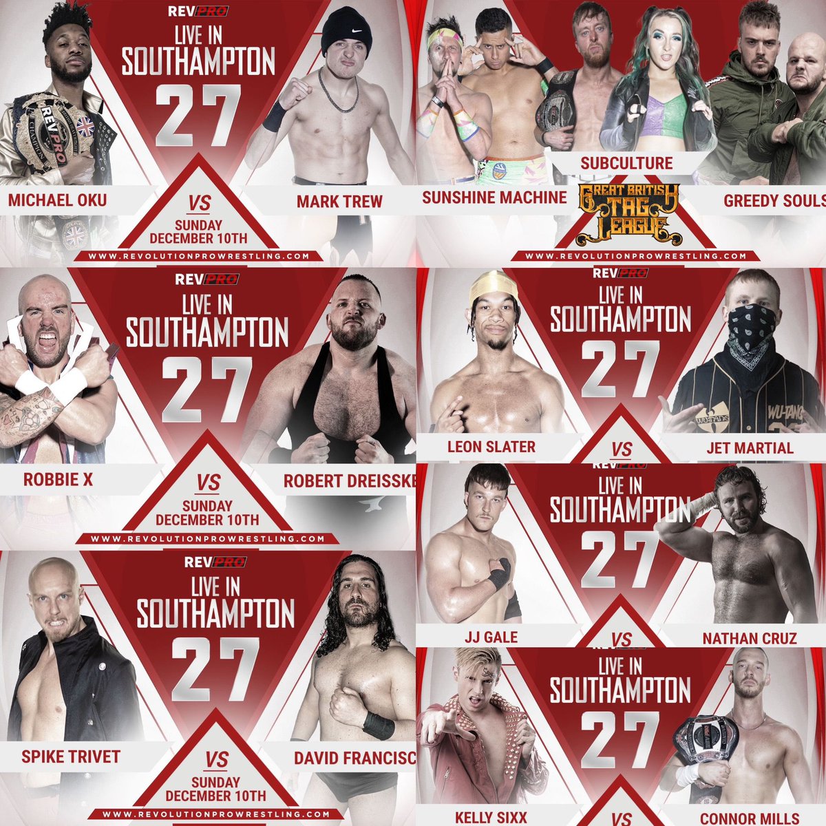 TODAY IN SOUTHAMPTON Doors 4pm l Bell Time 4.30pm 🎟️ revolutionprowrestling.com/southampton27 📺 revproondemand.com