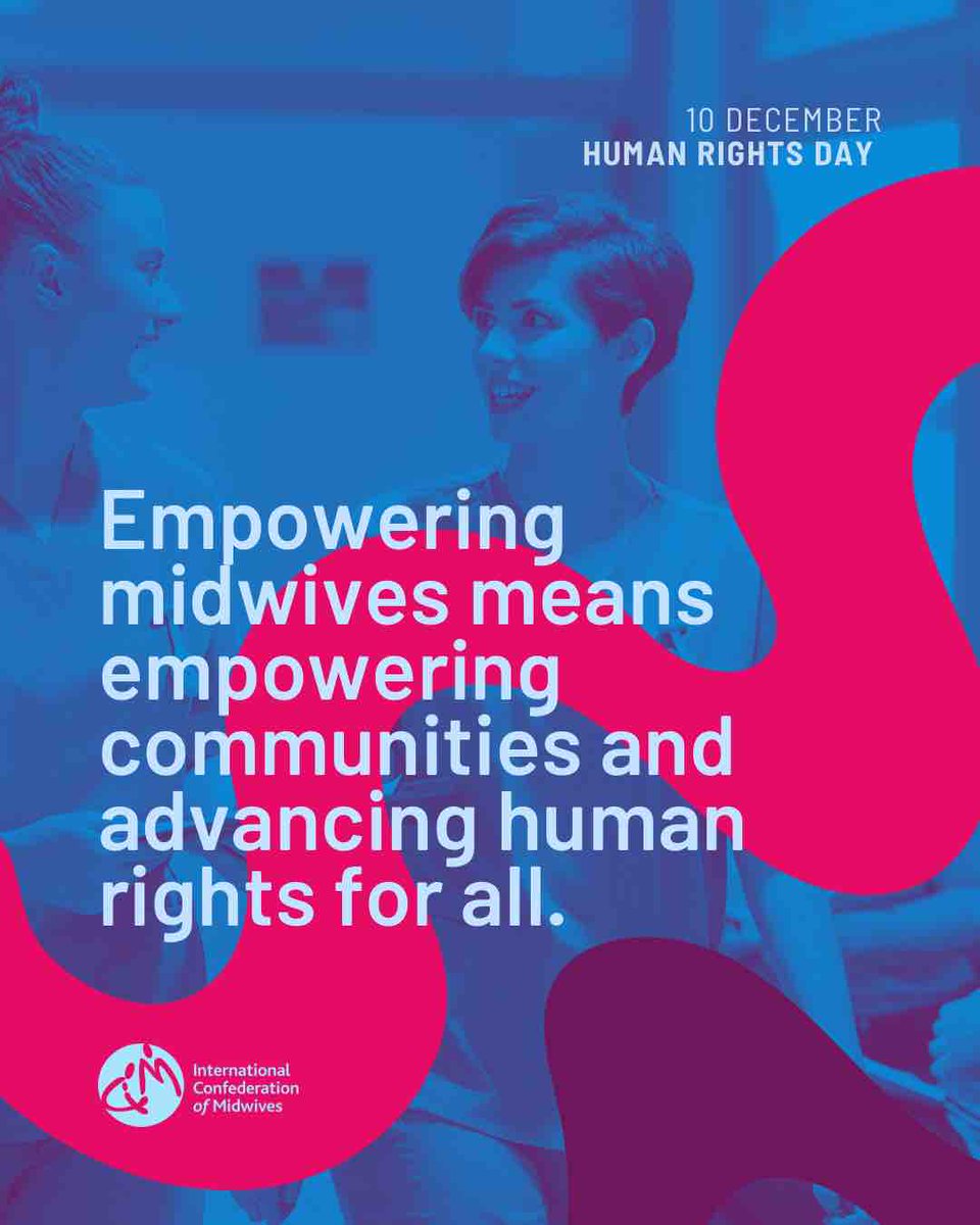 🌍⚖️ On #HumanRightsDay we honor midwives as human rights defenders. Midwives have a unique role to play in championing quality, accessible and affordable care, ensuring safe pregnancy and reproductive health outcomes. Empowering midwives means advancing human rights for all.