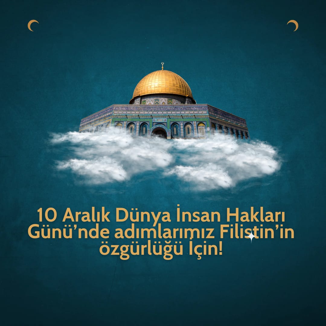 10 Aralık Dünya insan hakları gününde Filistin'deki zulmü durdurmak için yürüyoruz.

Filistin başta olmak üzere dünyanın çeşitli bölgelerindeki zulümlerin yol açtığı insan hakları ihlallerinin son bulmasını temenni ediyoruz.

📍Tuğba Altınok Camii
📅 Bugün
🕑 13:30

<a href="/haliletyemez/">🇹🇷Halil Etyemez .</a>