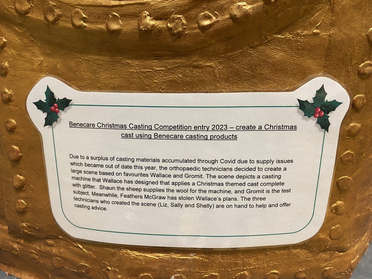 Our truly brilliant plaster technicians <a href="/StockportNHS/">Stockport NHS FT</a> have out done themselves this year with their Christmas tableau <a href="/aardman/">Aardman</a>