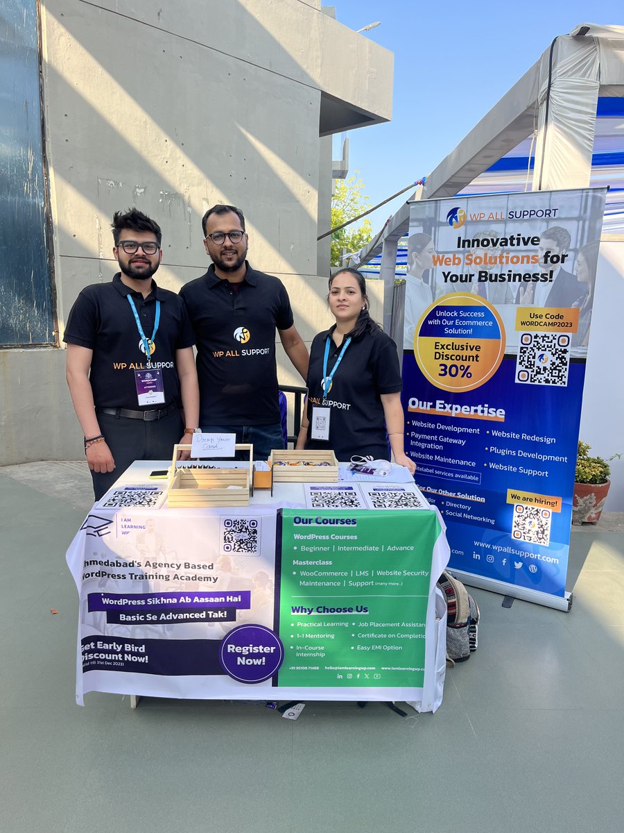 wp_websupport's tweet image. A snapshot of success at #WCAhmedabad ! 📸 Proud sponsor, WP ALL SUPPORT, your go-to solution for all WordPress Services. 
#WPALLSUPPORT #teamwpallsupport #WordPress
