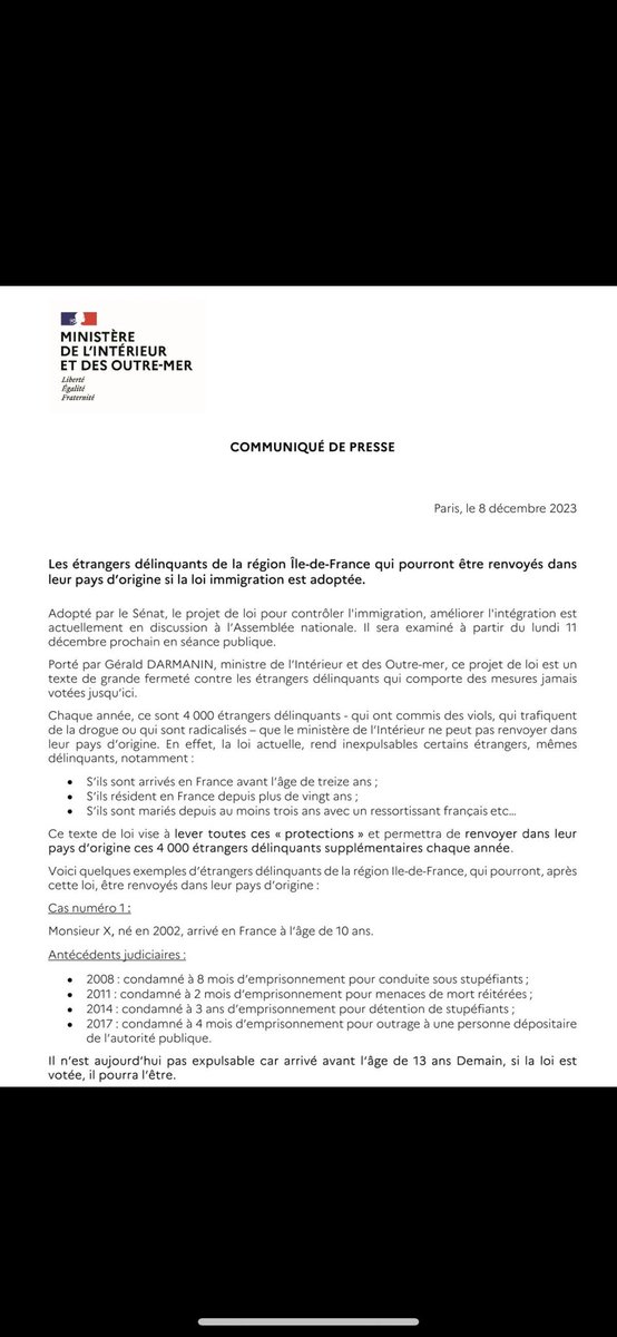 JuCourvoisier's tweet photo. Le ministre prend l’exemple d’un étranger condamné à de la prison à l’âge de 6 ans pour conduite sous stup’ puis à l’âge de 9 ans pour menaces de mort réitérées. Or, la loi pénale ne permet pas de telles condamnations. Continuez à être pris pour des débiles, ça sera sans moi ! https://t.co/svW6zEiMHW