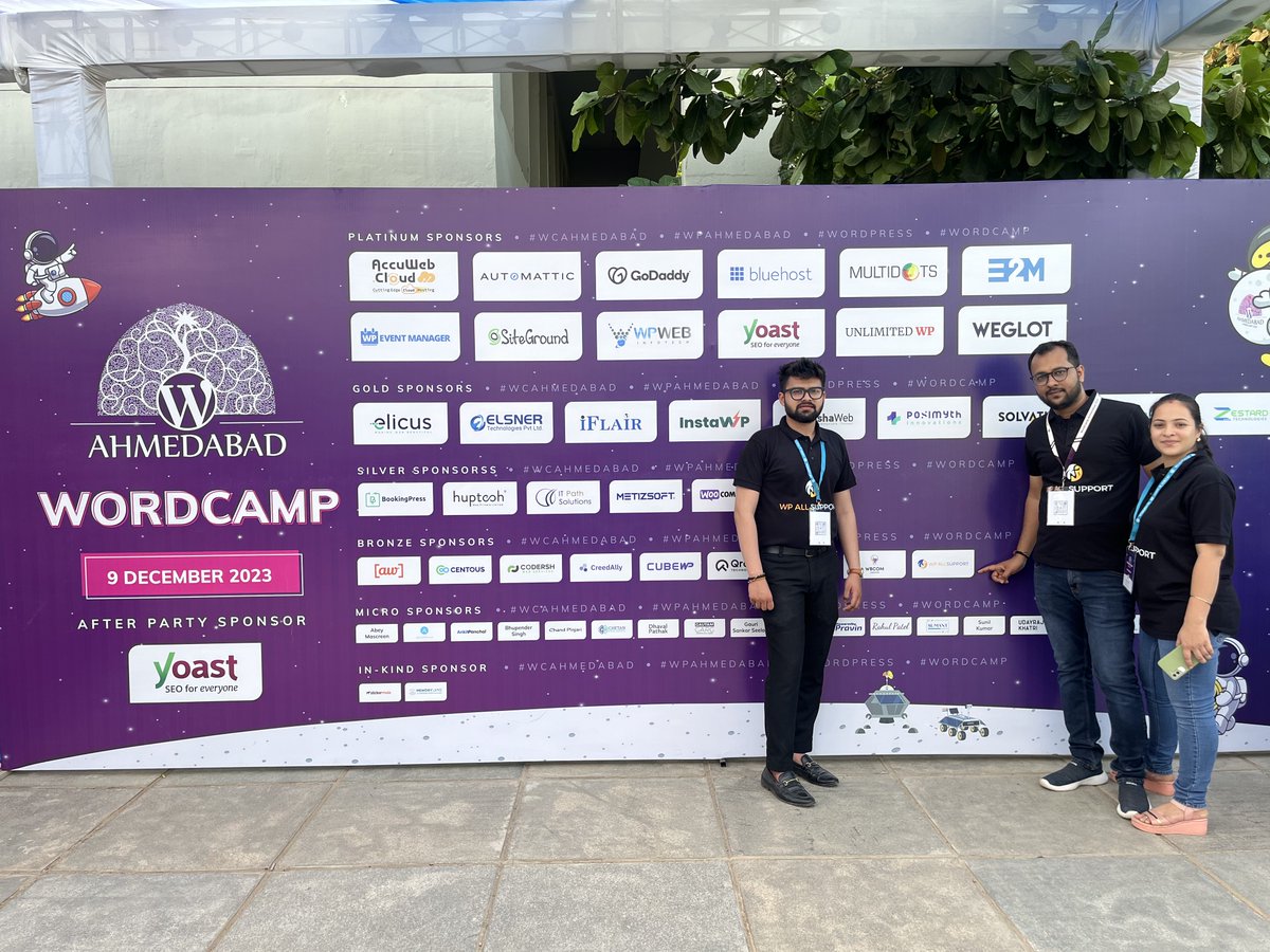 wp_websupport's tweet image. A snapshot of success at #WCAhmedabad ! 📸 Proud sponsor, WP ALL SUPPORT, your go-to solution for all WordPress Services. 
#WPALLSUPPORT #teamwpallsupport #WordPress